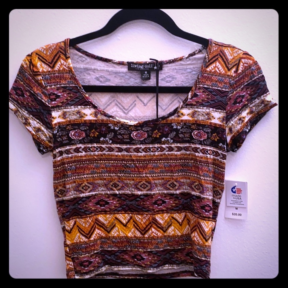 Living Doll Native American Spirit Summer crop top